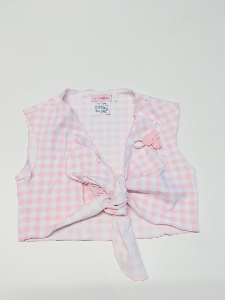 Kız Çocuk Belden Bağlamalı Bluz