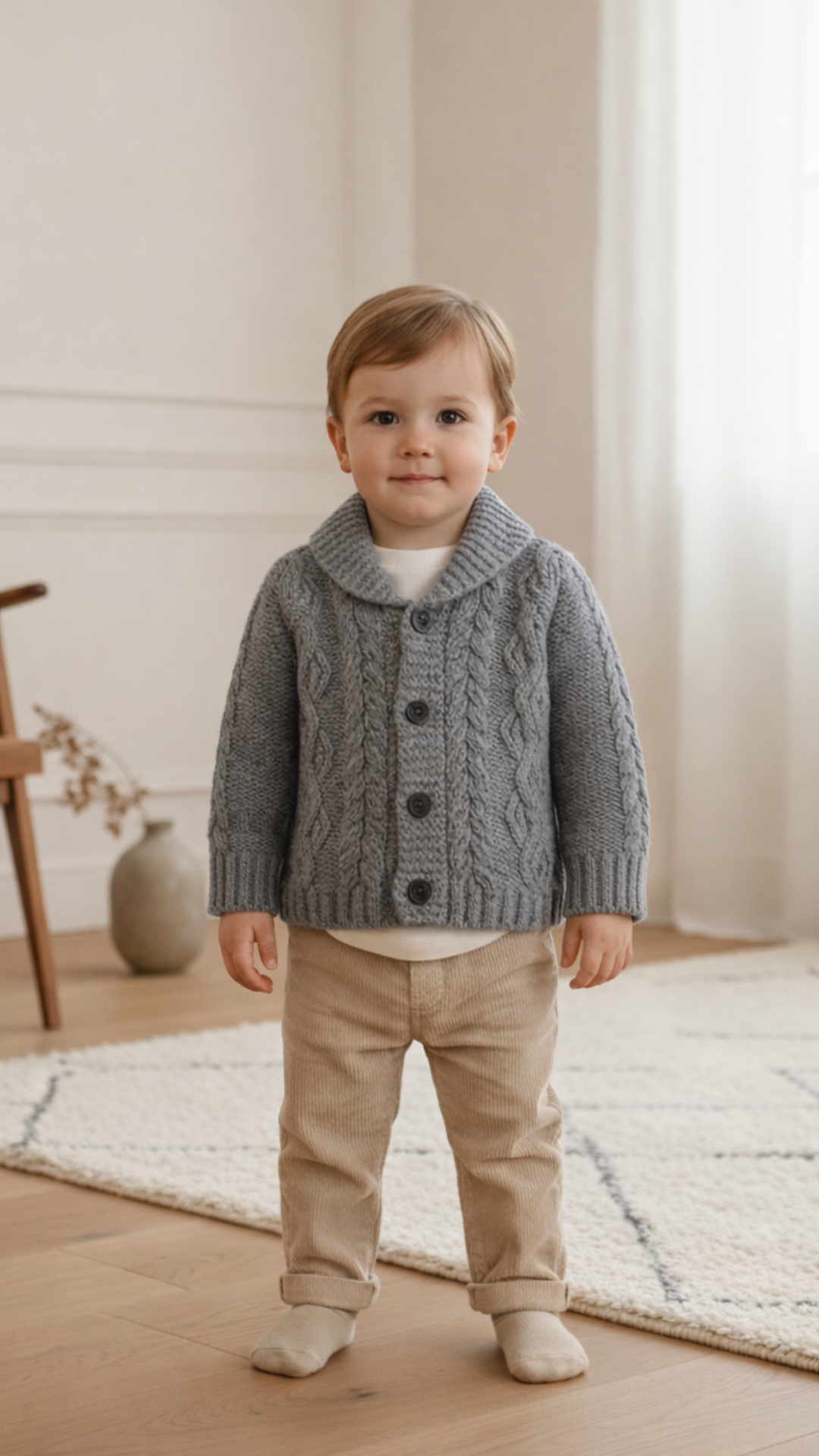 Erkek Bebek Yün Hırka