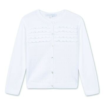 Kız Çocuk Triko Hırka Beyaz