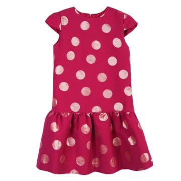 Kız Çocuk Kısa Kollu Jakart Elbise