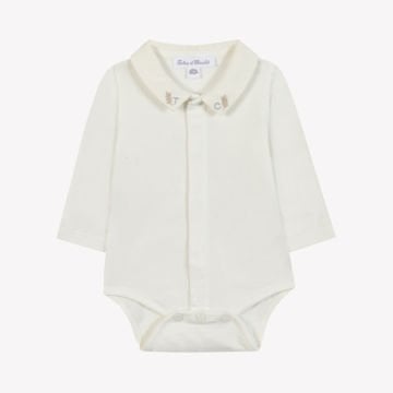 Erkek Bebek Yakası Nakışlı Body