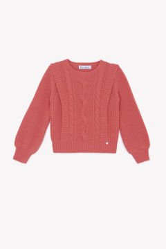 Kız Çocuk Saç Örgülü Kazak