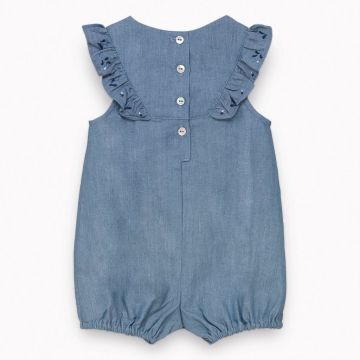 Kız Bebek Şortlu Kısa Tulum