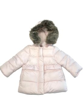 Kız Bebek Kapüşonlu Dudun Mont