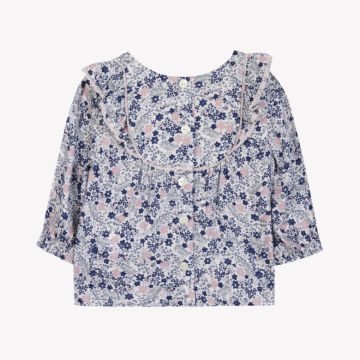 Kız Bebek Çiçek Desenli Bluz