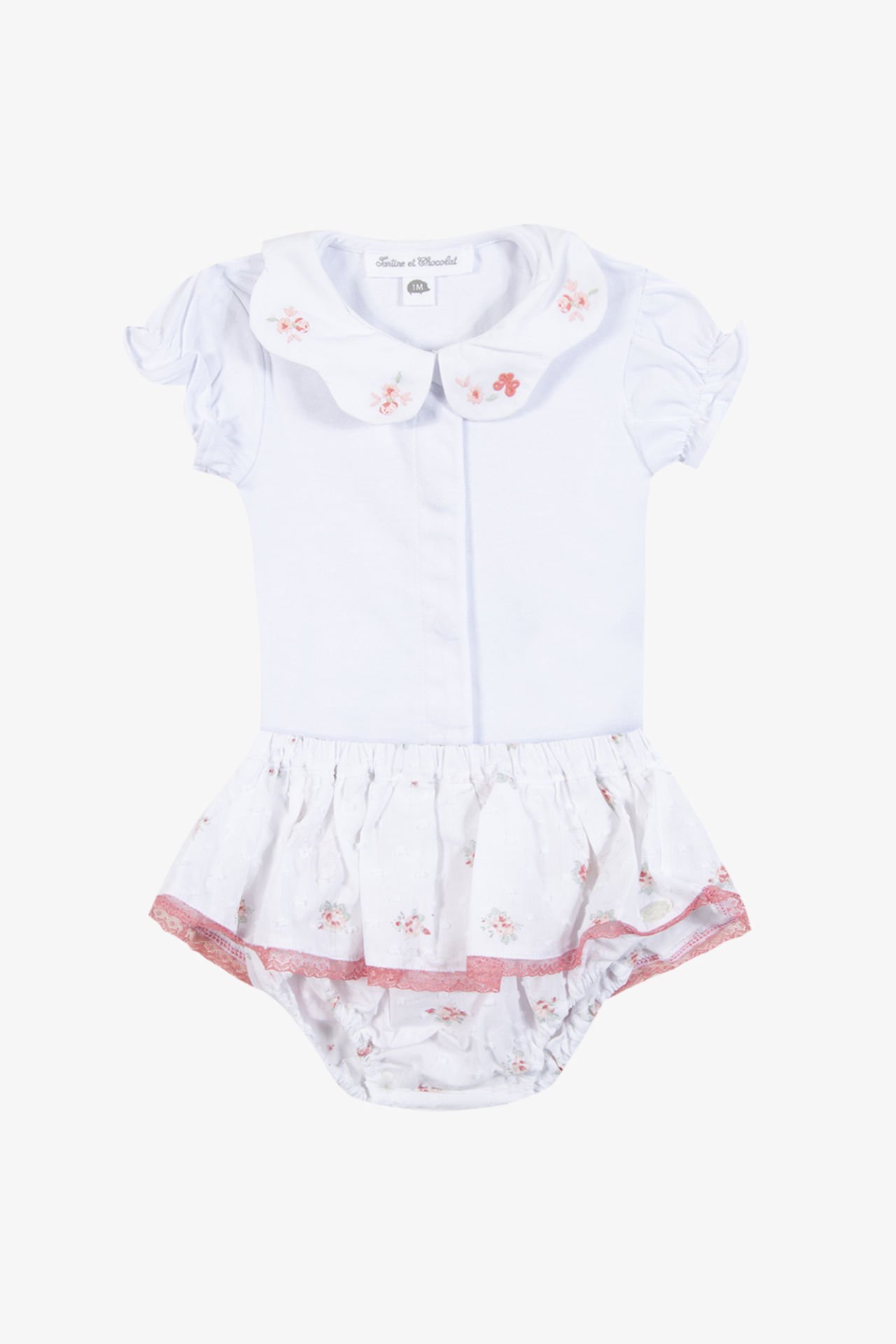 Kız Bebek Kısa Kollu Body + Bloomer Set