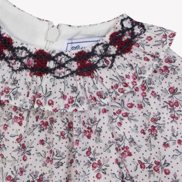 Kız Bebek Çiçek Desenli Koton Bluz