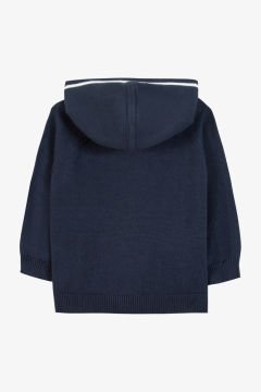 Erkek Çocuk Kapüşonlu Triko Hırka