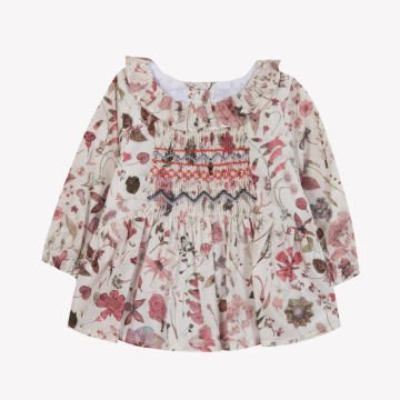 Kız Bebek Çiçek Desenli Coton Bluz