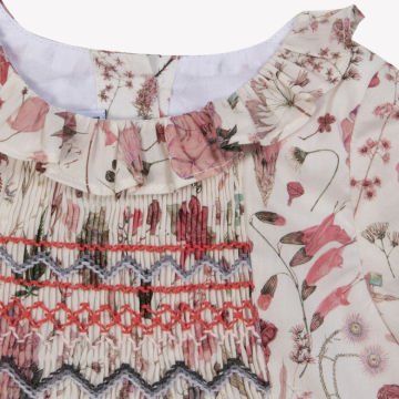 Kız Bebek Çiçek Desenli Coton Bluz