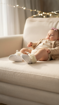 Kız Bebek Muflonlu Nubuk Patik