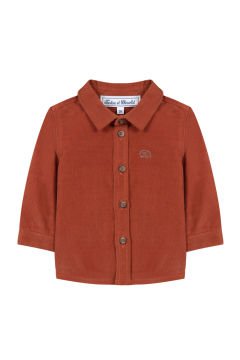 Erkek Bebek Düz Renk Koton Gömlek