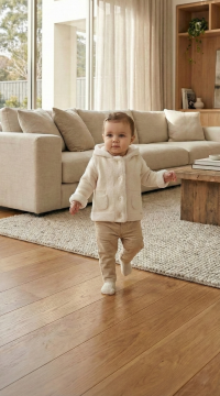 Bebek Muflonlu Triko Manto