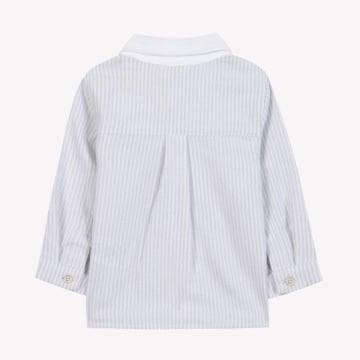 Erkek Bebek & Çocuk Gri Çizgili Ceremonie Gömlek