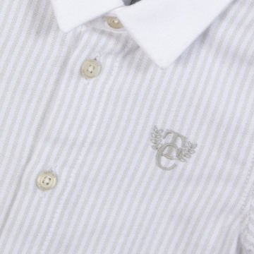 Erkek Bebek & Çocuk Gri Çizgili Ceremonie Gömlek