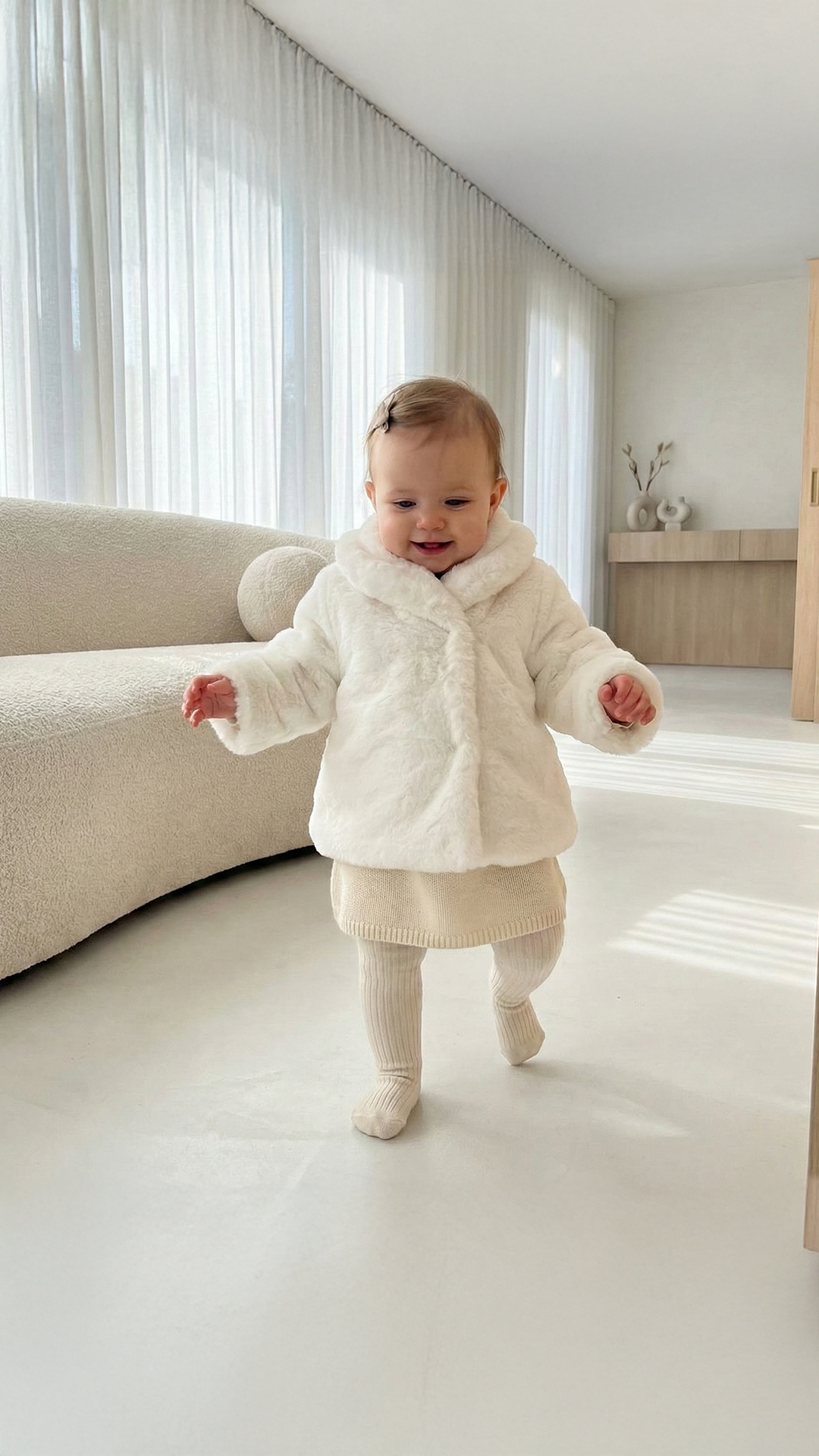 Kız Bebek Kürk Manto