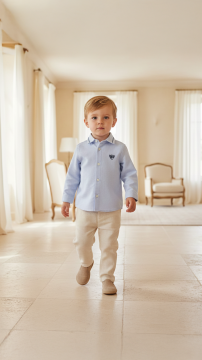 Erkek Bebek Mavi Ceremonie Gömlek