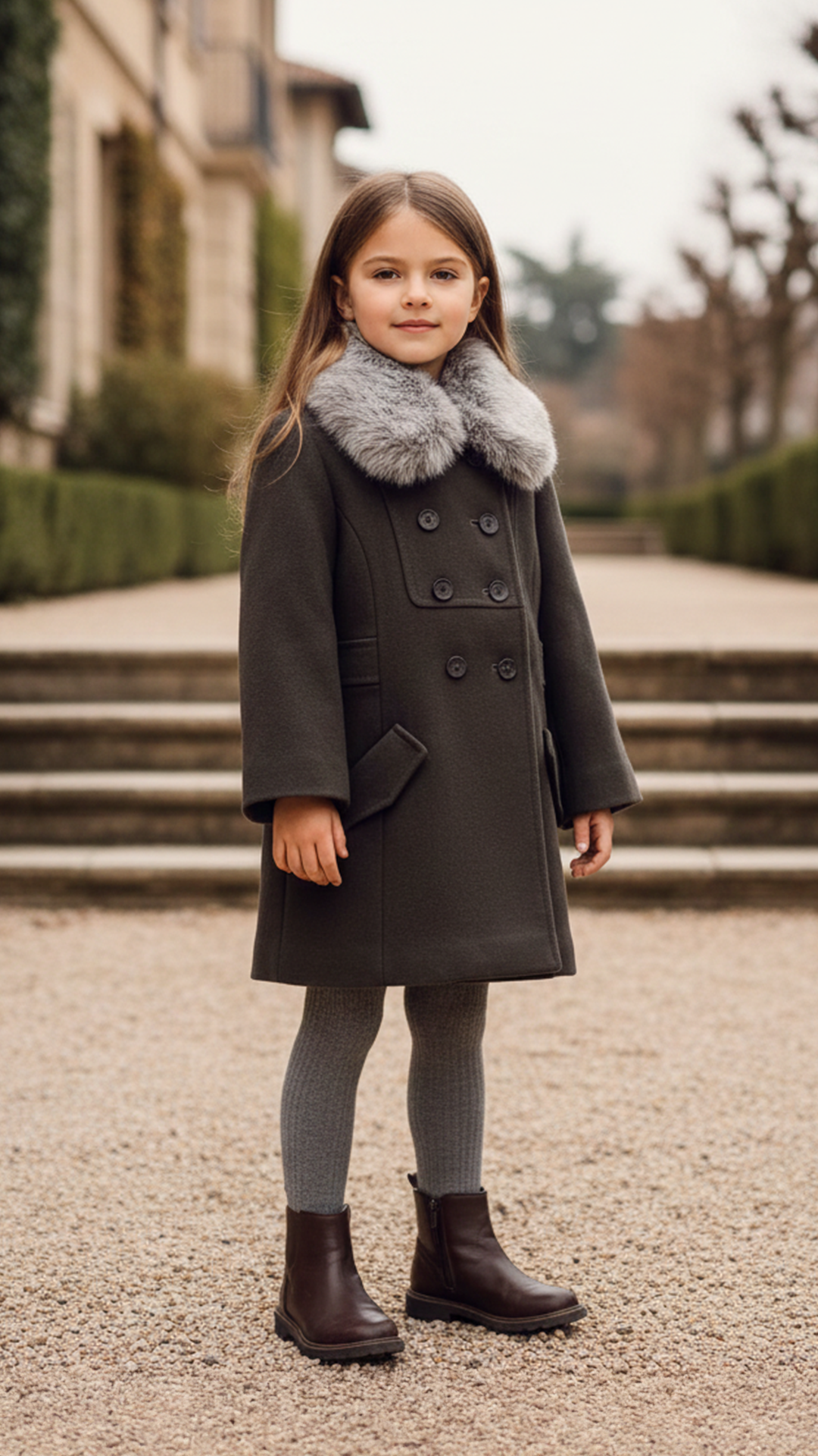 Kız Çocuk Yün Manto