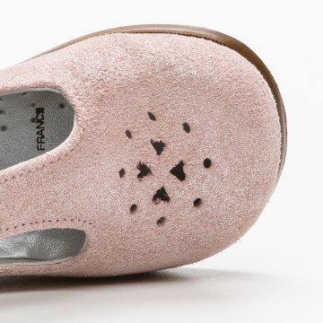 Kız Bebek Bilekten Tokalı Güderi Ayakkabı