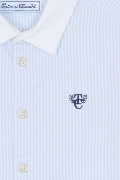 Erkek Çocuk Mavi Çizgili Ceremonie Gömlek