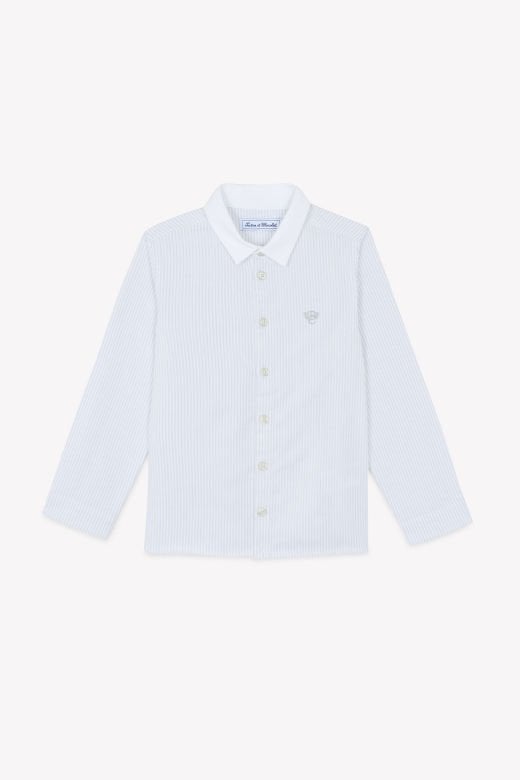 Erkek Çocuk Gri Çizgili Ceremonie Gömlek