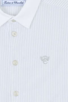 Erkek Çocuk Gri Çizgili Ceremonie Gömlek