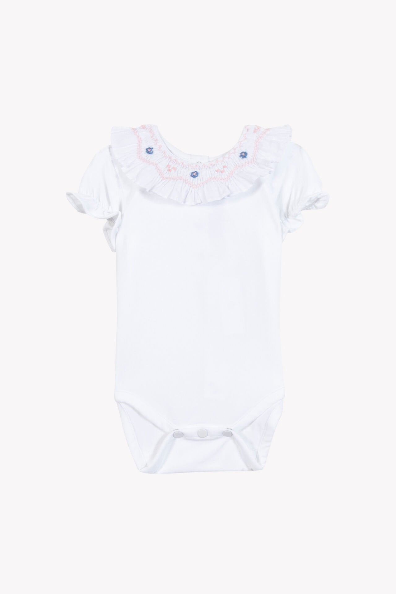 Fisto Yakalı Kız Bebek Body Beyaz