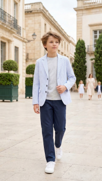 Erkek Çocuk Çizgili Koton Ceket