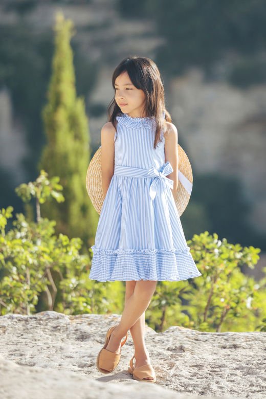 Kız Çocuk Çizgili Elbise