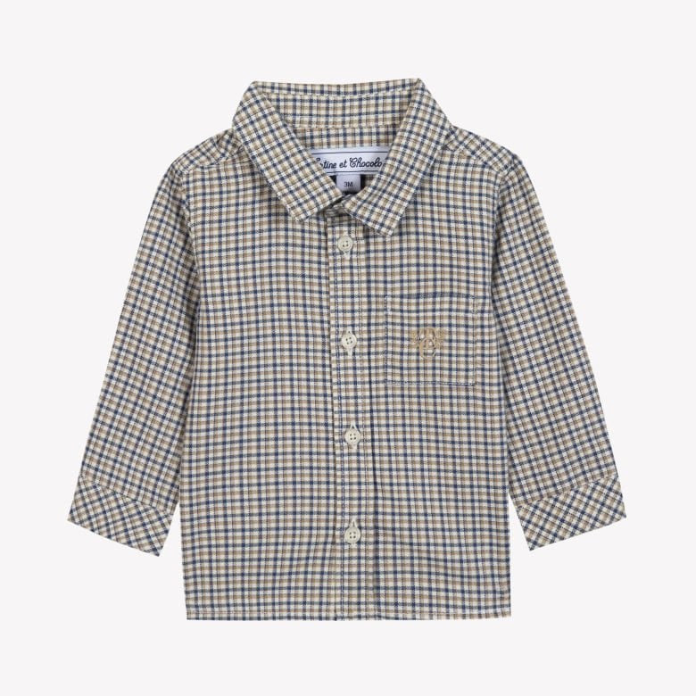 Erkek Bebek Kareli Coton Gömlek