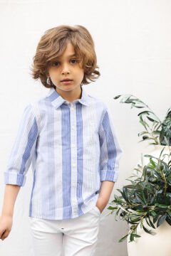 Erkek Çocuk Çizgili Gömlek