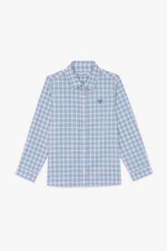 Erkek Çocuk Mavi Kareli Gömlek
