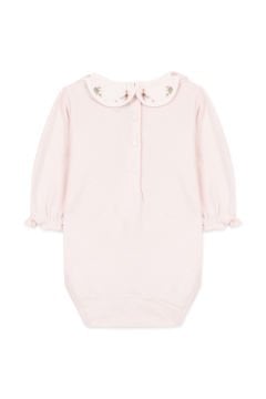 Kız Bebek Yakası Nakışlı Body