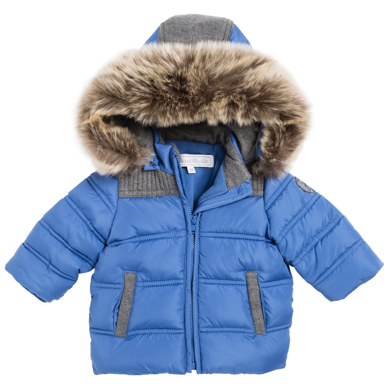 Erkek Bebek Kapüşonlu Dudun Mont