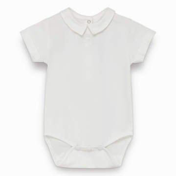 Erkek Bebek Keten Yakalı Body