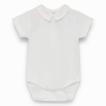 Erkek Bebek Keten Yakalı Body