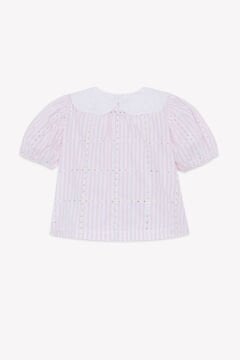 Kız Bebek Beyaz Fisto Yakalı Tunik Pembe