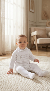 Erkek Bebek Kadife Tulum