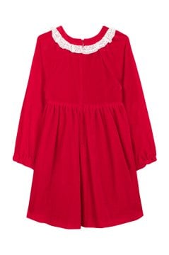 Kız Çocuk Dantel Yakalı Elbise