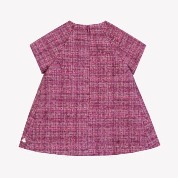 Kız Çocuk Kısa kollu Şık Tüvit Elbise