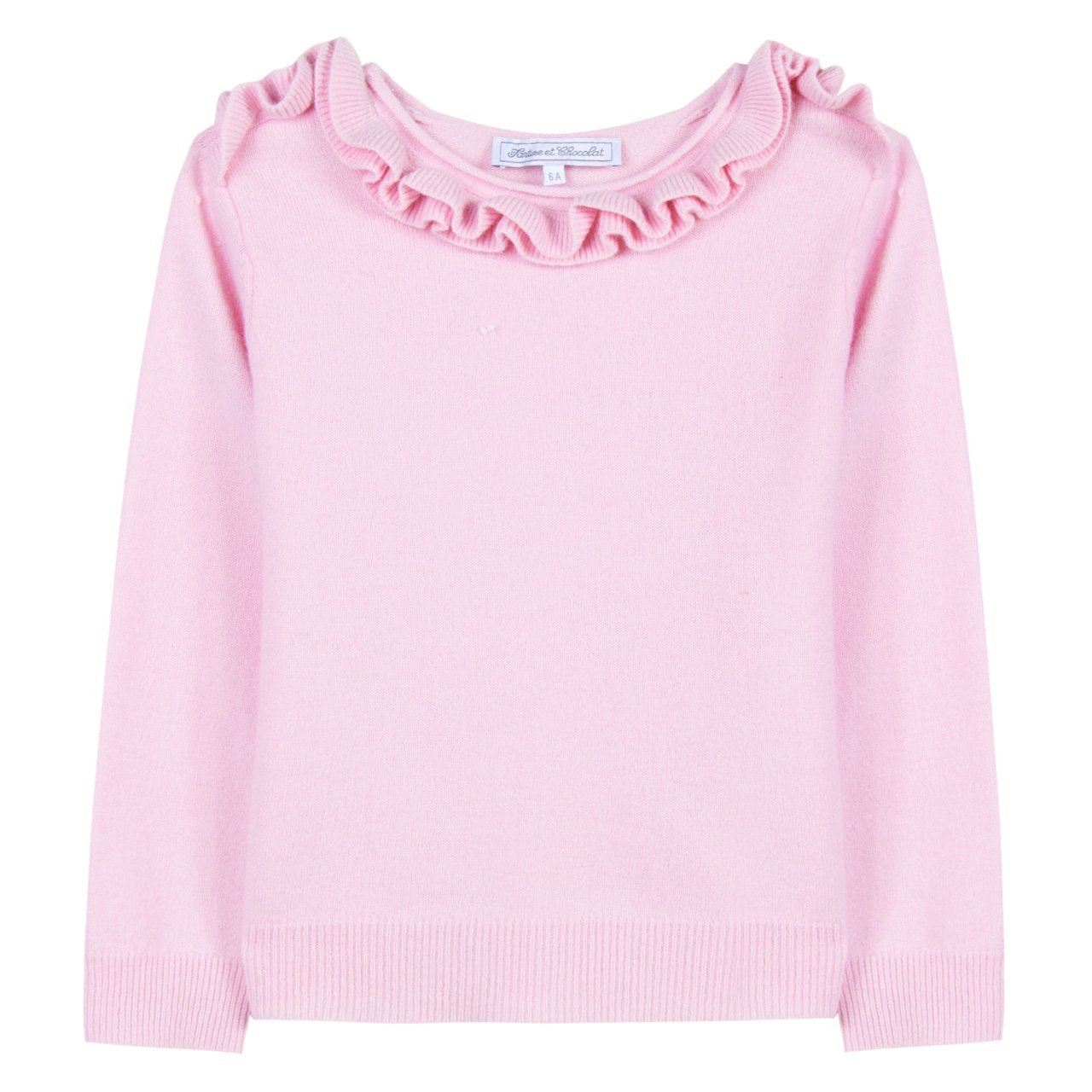 Kız Çocuk Yakası Fırfırlı Kazak