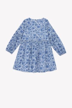 Kız Çocuk Uzun kollu Çiçek Desenli Elbise