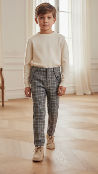 Erkek Çocuk Kareli Pantalon