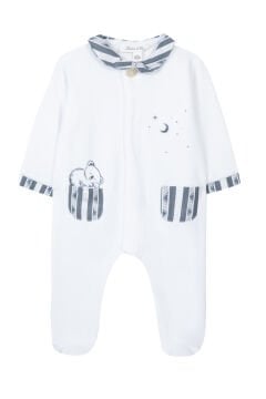 Erkek Bebek Kadife Tulum