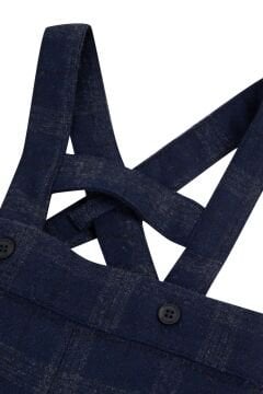 Erkek Bebek Askılı Yün Pantalon