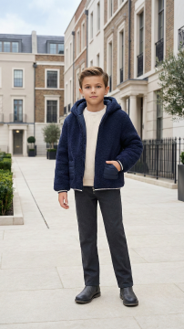 Erkek Çocuk Çift Taraflı Doudoune Mont