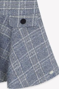 Kız Çocuk Kısa Kollu Ekoseli Elbise