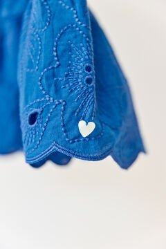 Kız Çocuk Şort Saks Mavi