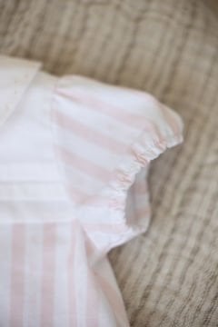 Kız Bebek Garda Desenli Kısa Bacaklı Tulum