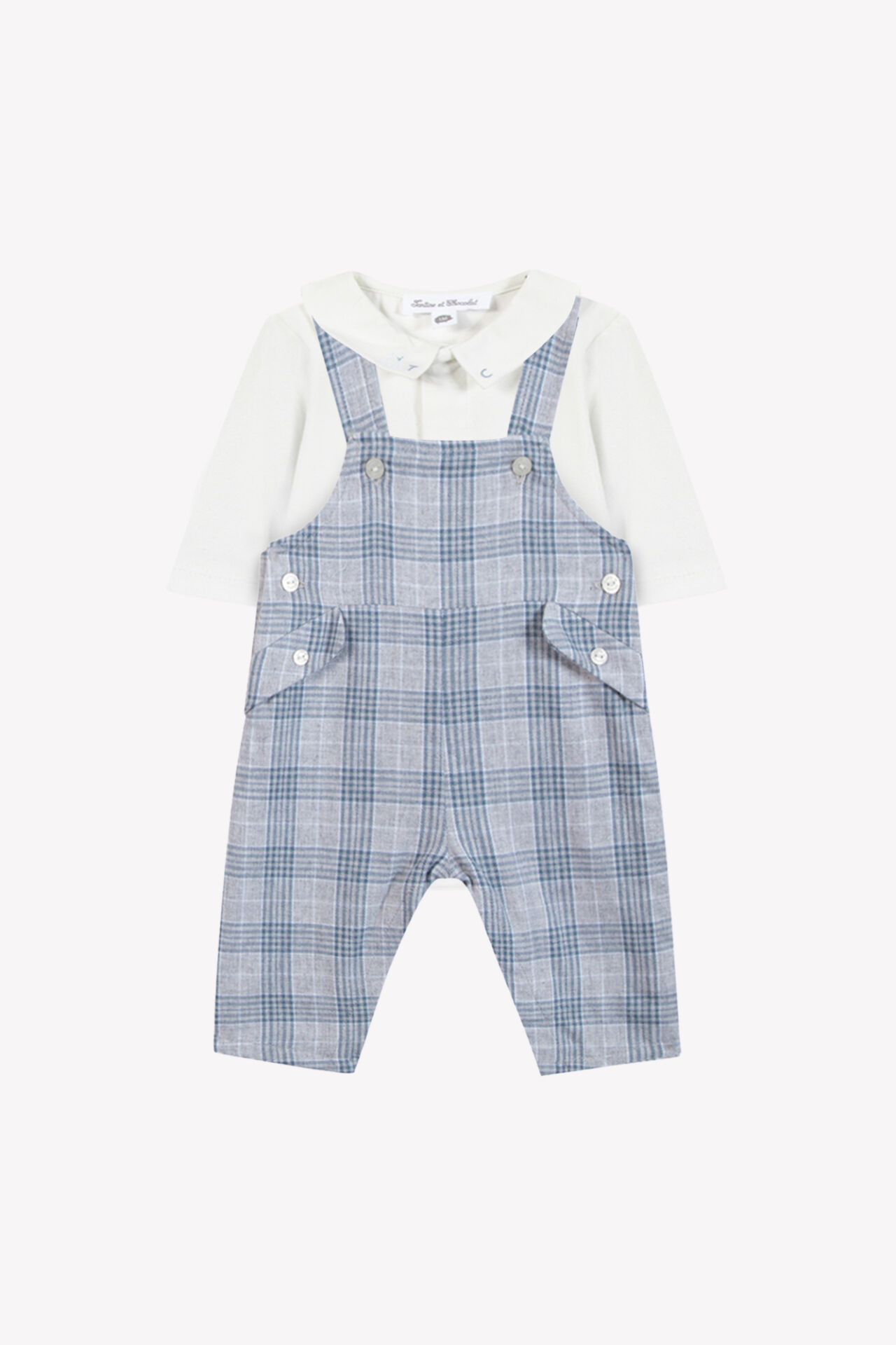 Erkek Bebek Askılı Pantalon + Body Set